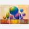 Designart - Colourful Ornamental Trees VIII - Modern Canvas Wall Art Print